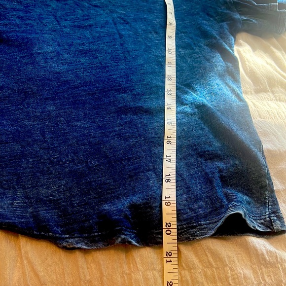 Chambray Blue ruffle sleeve t-shirt - Picture 6 of 6